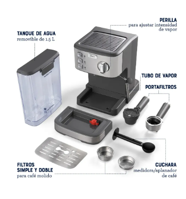 Cafetera Expresso Oster 15 bares BVSTEM5502