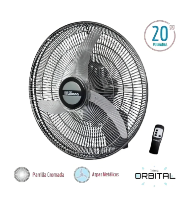 Ventilador Liliana VWC2016 Pared 20" Orbital c/Control
