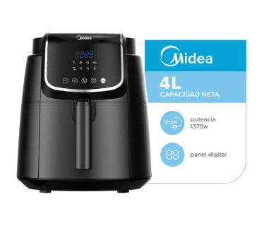 Freidora Aire Midea 4lt digital Negra AF- D140BAR1