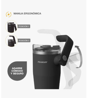 Vaso Termico PEABODY 1.2ml Negro PE-MG1200N