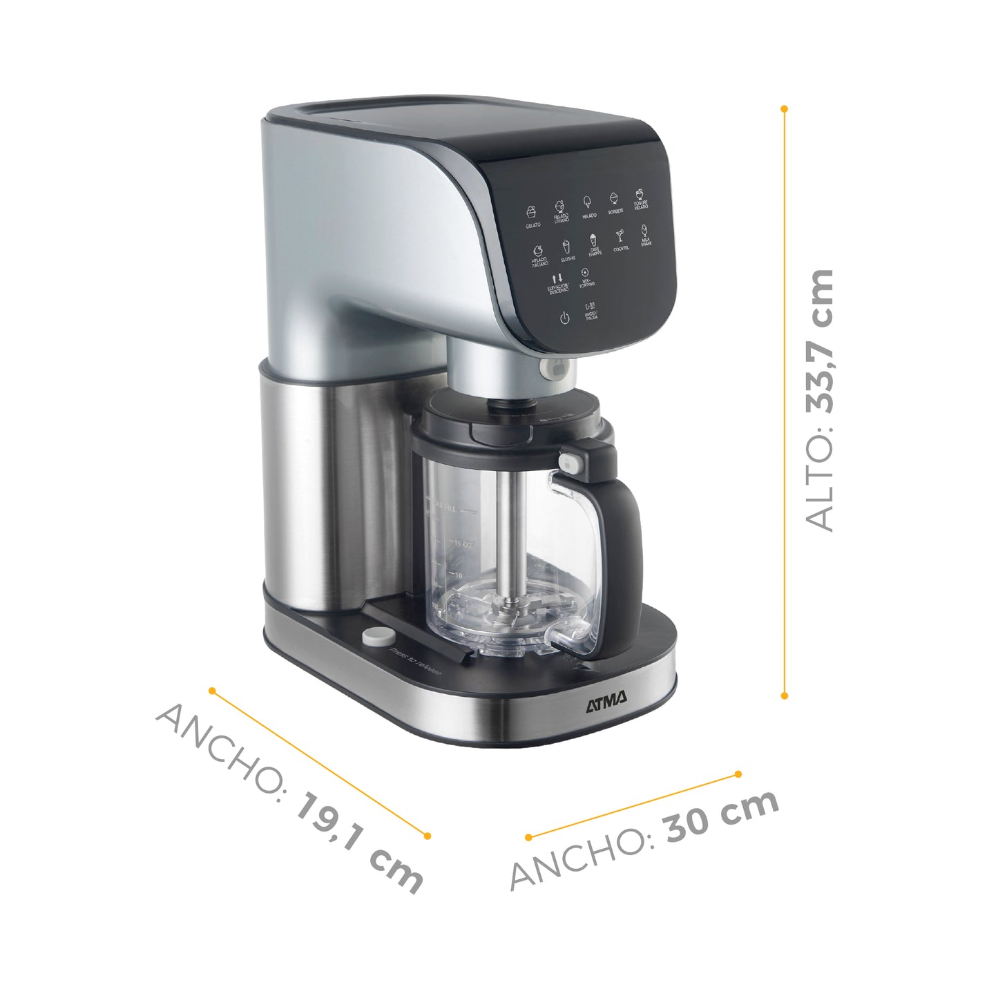 Maquina de Helados Atma Inox ICMAT1010N