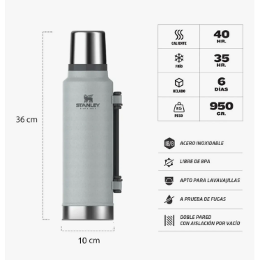 Termo Stanley 1.4lt. Silver