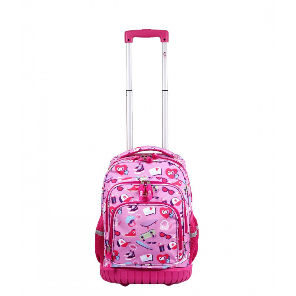 Mochila ELF carro 2Div. Rosa 6455A