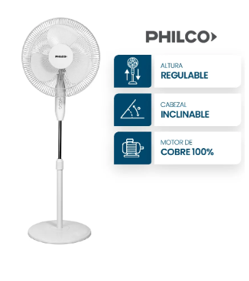 Ventilador de pie 16" PHILCO 91vpp1624p
