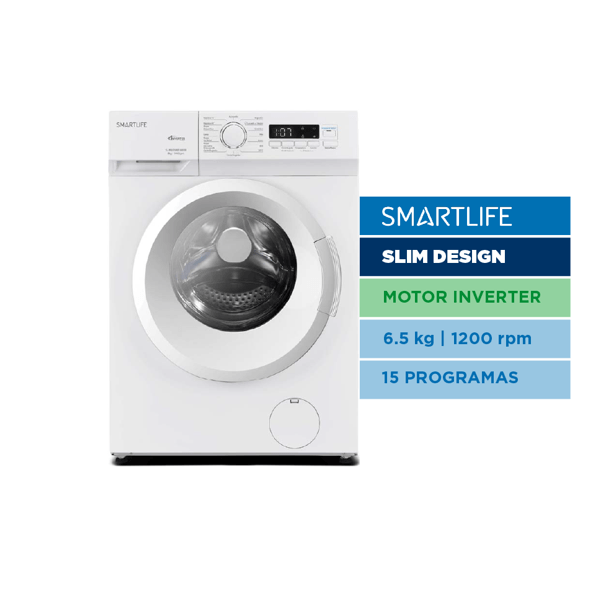 Lavarropas Smartlife Inverter 6,5KG 1200RPM Blanco WM26I0651200