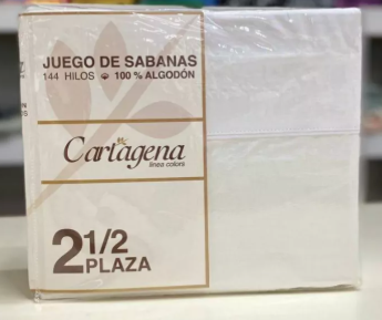 Juego de sabana cartagena 2 21/2 160x190x25
