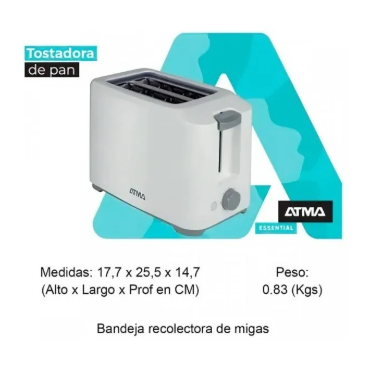 Tostadora Blanca ATMA TO2180WP