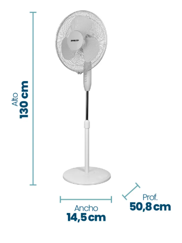 Ventilador de pie 16" PHILCO 91vpp1624p