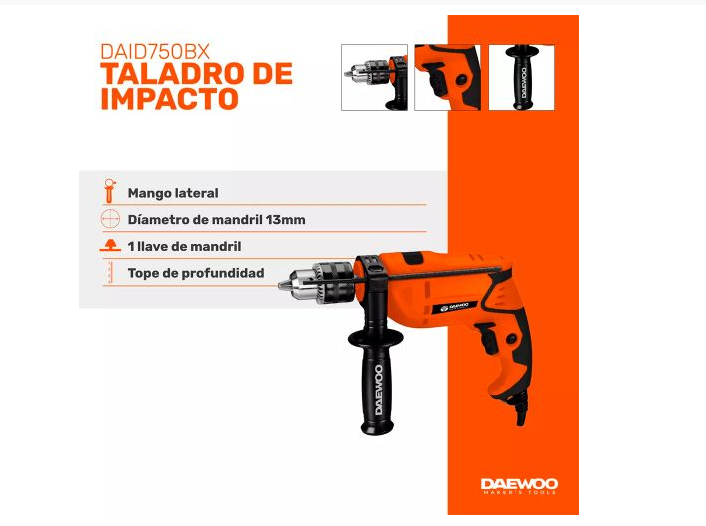 Taladro de Impacto Daewoo 750w DAID750BX