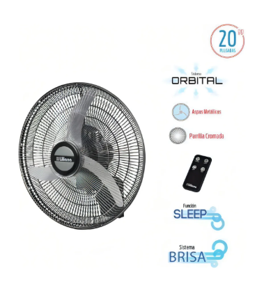 Ventilador Liliana VWC2016 Pared 20" Orbital c/Control