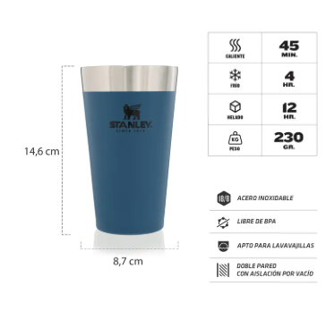 Vaso Pinta STANLEY Lagoon 470ml