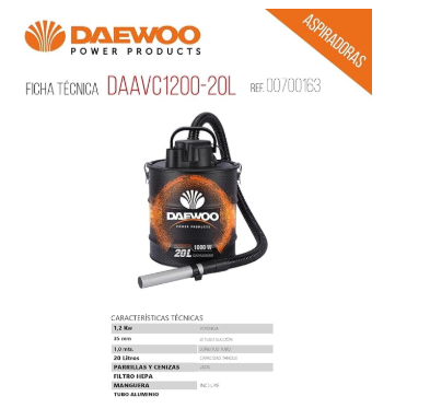 Aspiradora de cenizas Daewoo DAC-20L