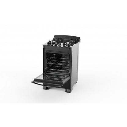 Cocina Atma Multigas 56cm Vidrio Templado Negra