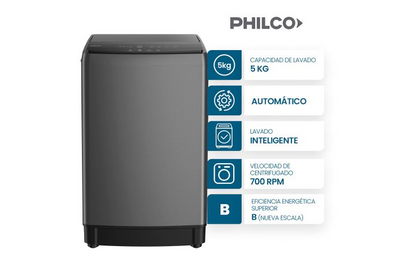 Lavarropas PhIlco 5KG 700RPM Inox PHLS67GN