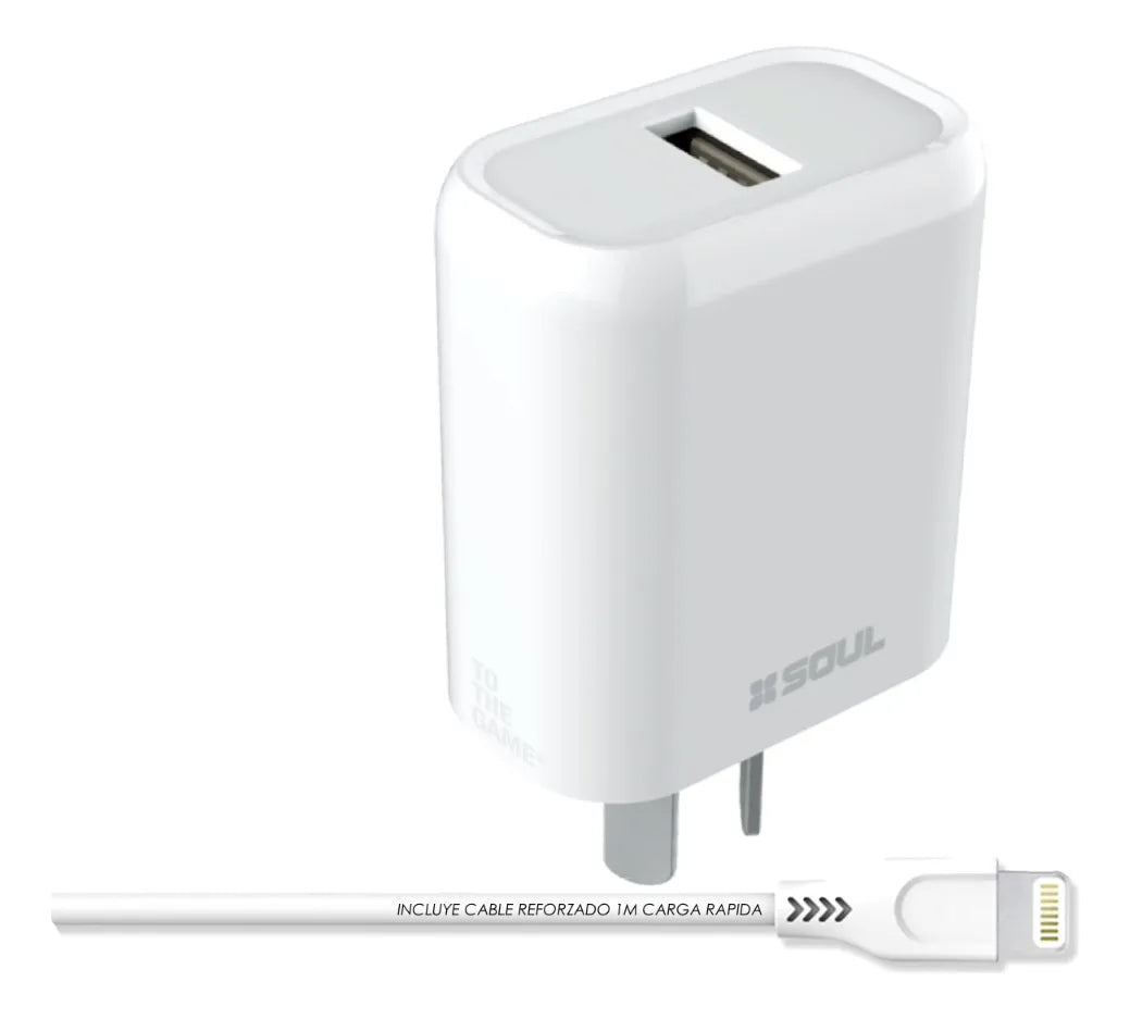 Cargador SOUL Carga Rapida Iphone Lightning
