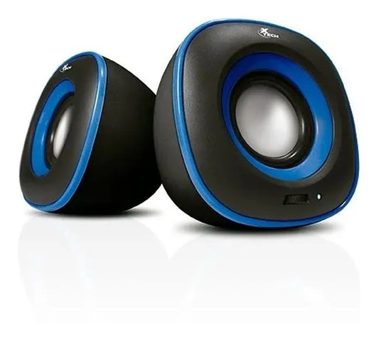 Parlante Estereo p/Pc X-Tech 2.0 conector USB Azul XTS-115BL