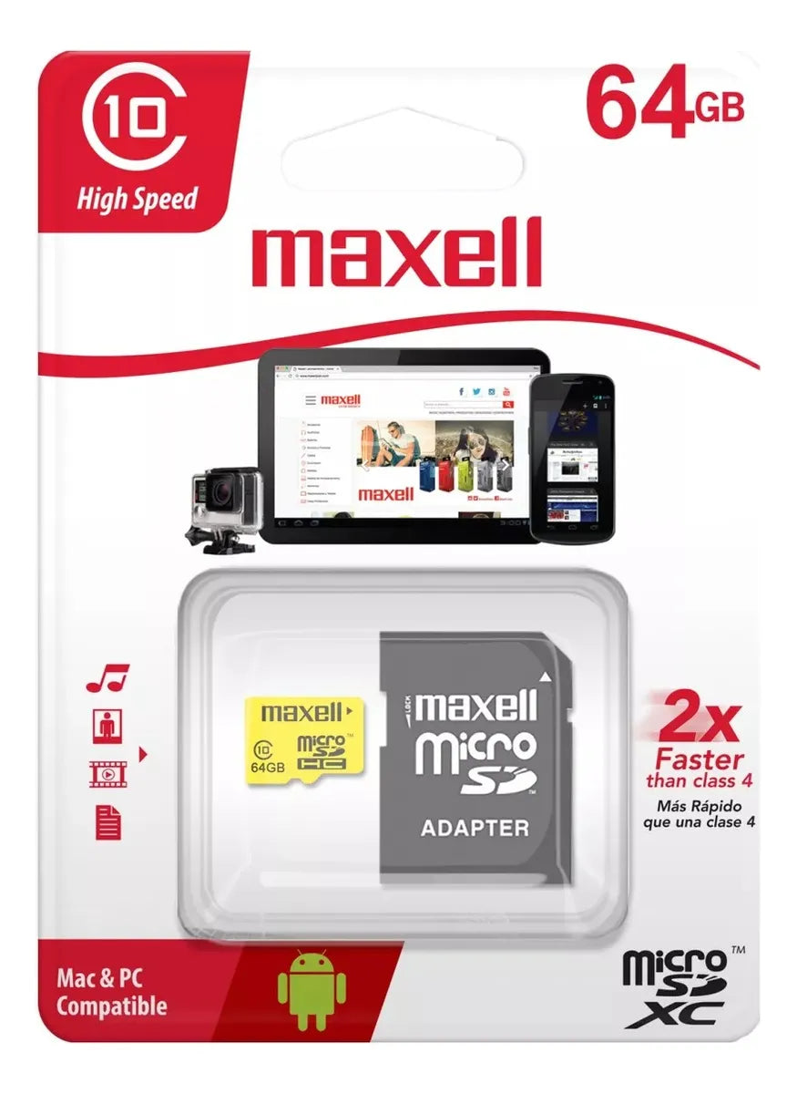 Memoria Micro SD 64GB Maxell