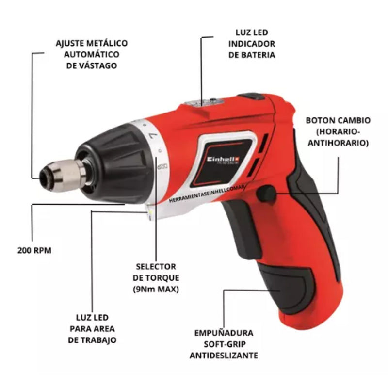 Atornillador Inalambico Einhell TC-SD 3.6 Li -ion Kit
