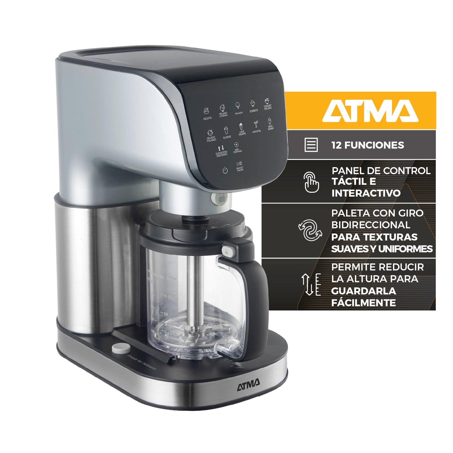Maquina de Helados Atma Inox ICMAT1010N