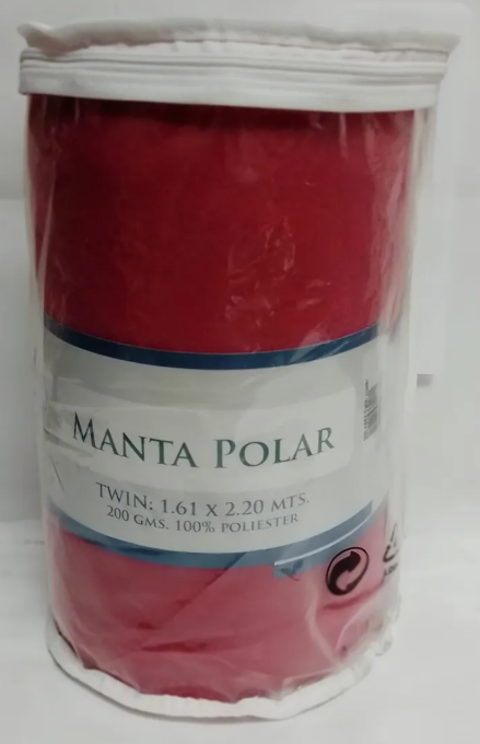 Manta Polar Liso Twin 1 1/2 pl. 160 x 220