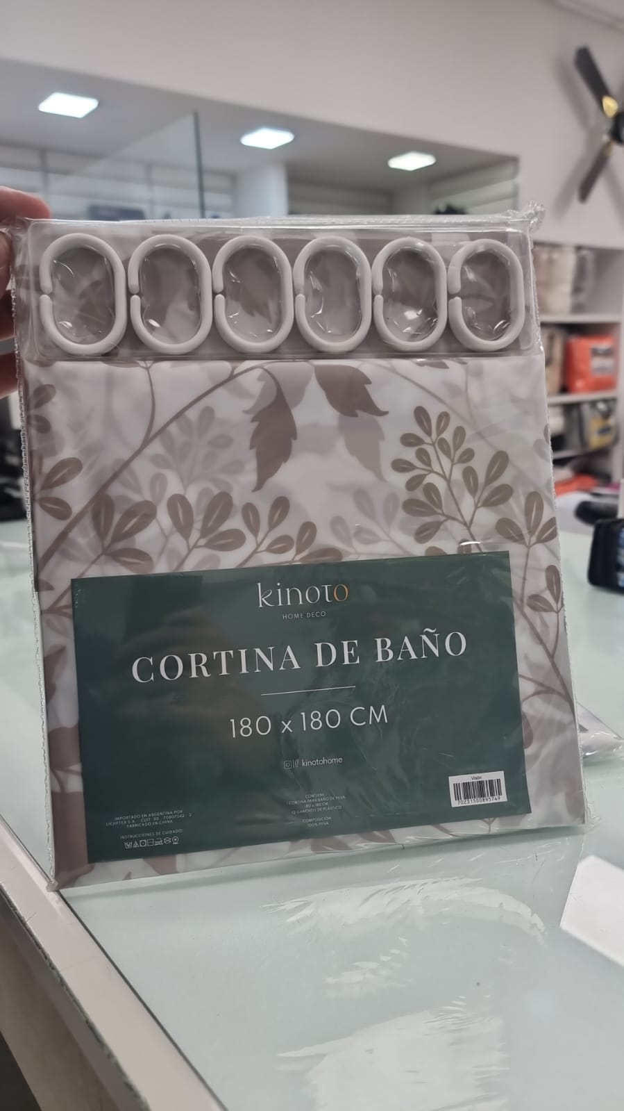 Cortina de Baño c/ Ganchos