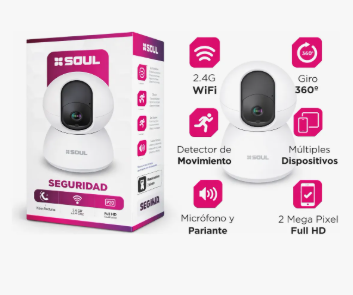Camara Ip Interior 2MP Visión Nocturna Soul