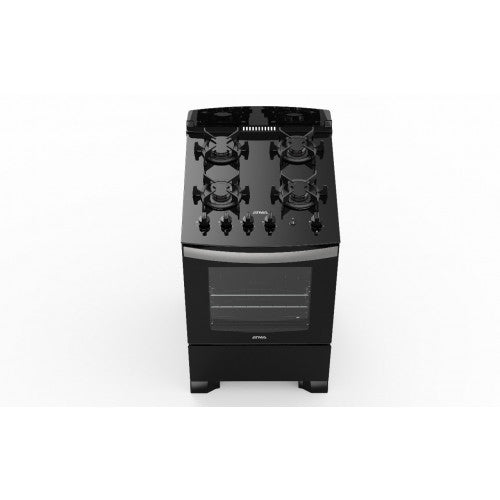 Cocina Atma Multigas 56cm Vidrio Templado Negra
