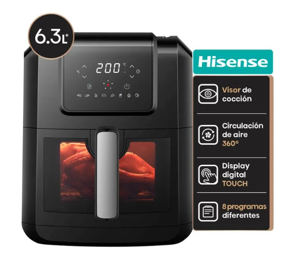 Freidora de Aire Hisense 6,3lt