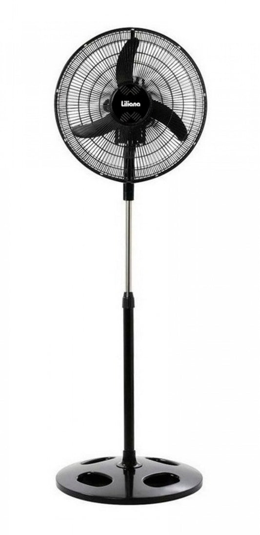 Ventilador  Pie 20" - Parrilla Metalica Negra Aspas Plasticas  - VVPRN20 - LILIANA