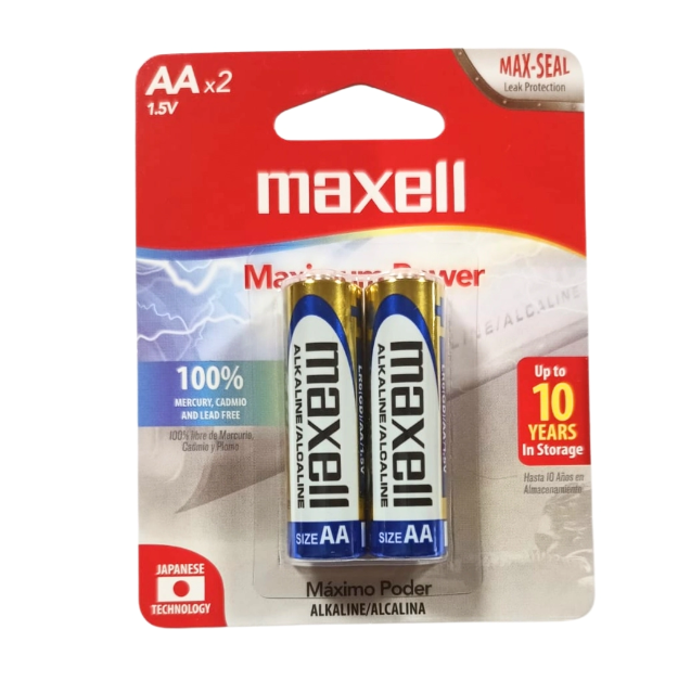 Pila Alkalina Maxell AA x2