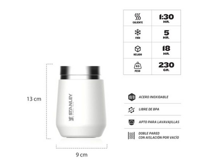 Vaso Stanley Everyday Blanco c/tapa 295 ml