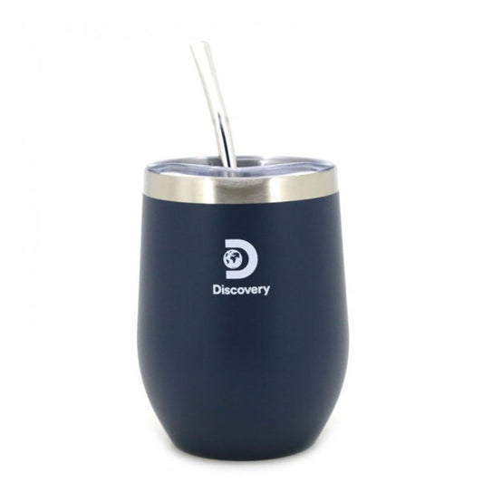 Mate Discovery c/tapa y bombilla 350 ml Azul