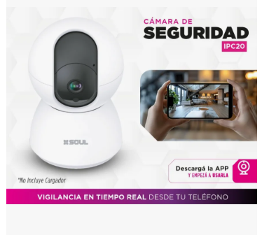 Camara Ip Interior 2MP Visión Nocturna Soul