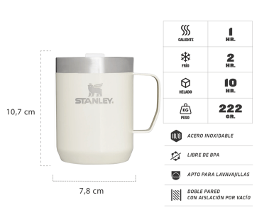 Vaso Taza Termico Stanley 236ml Camp Mug Cream